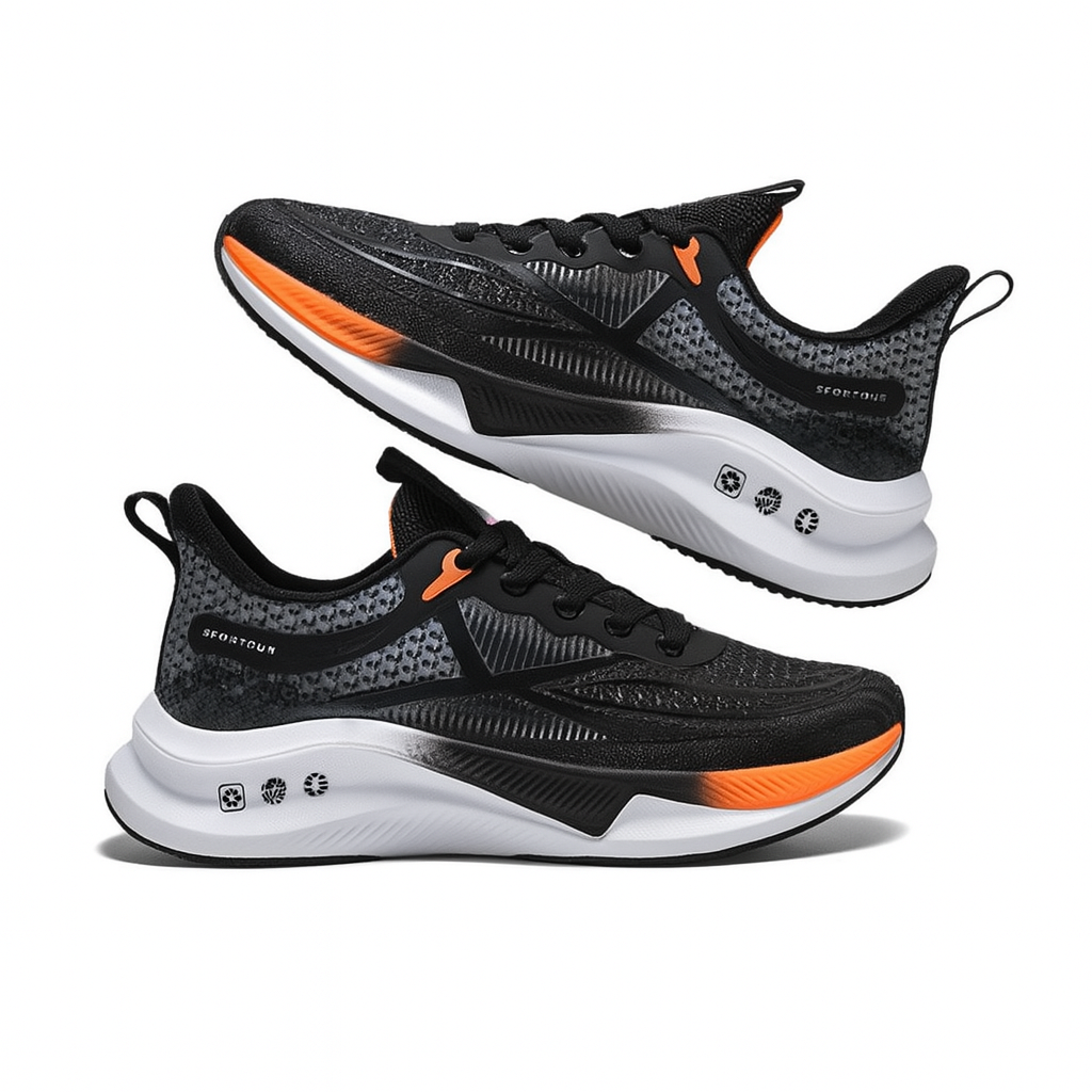 Breathable Mesh Men’s Running Shoes - Lightweight Low-Top Sneakers with Blue & Neon Green Accents, Comfortable Casual Sneakers for Daily Wear, Running, and Active Lifestyles, Daily Wear Shoes | Energetic Style Sneakers | Comfortable Fit